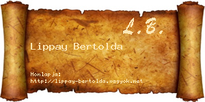 Lippay Bertolda névjegykártya